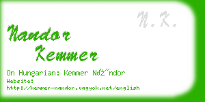 nandor kemmer business card